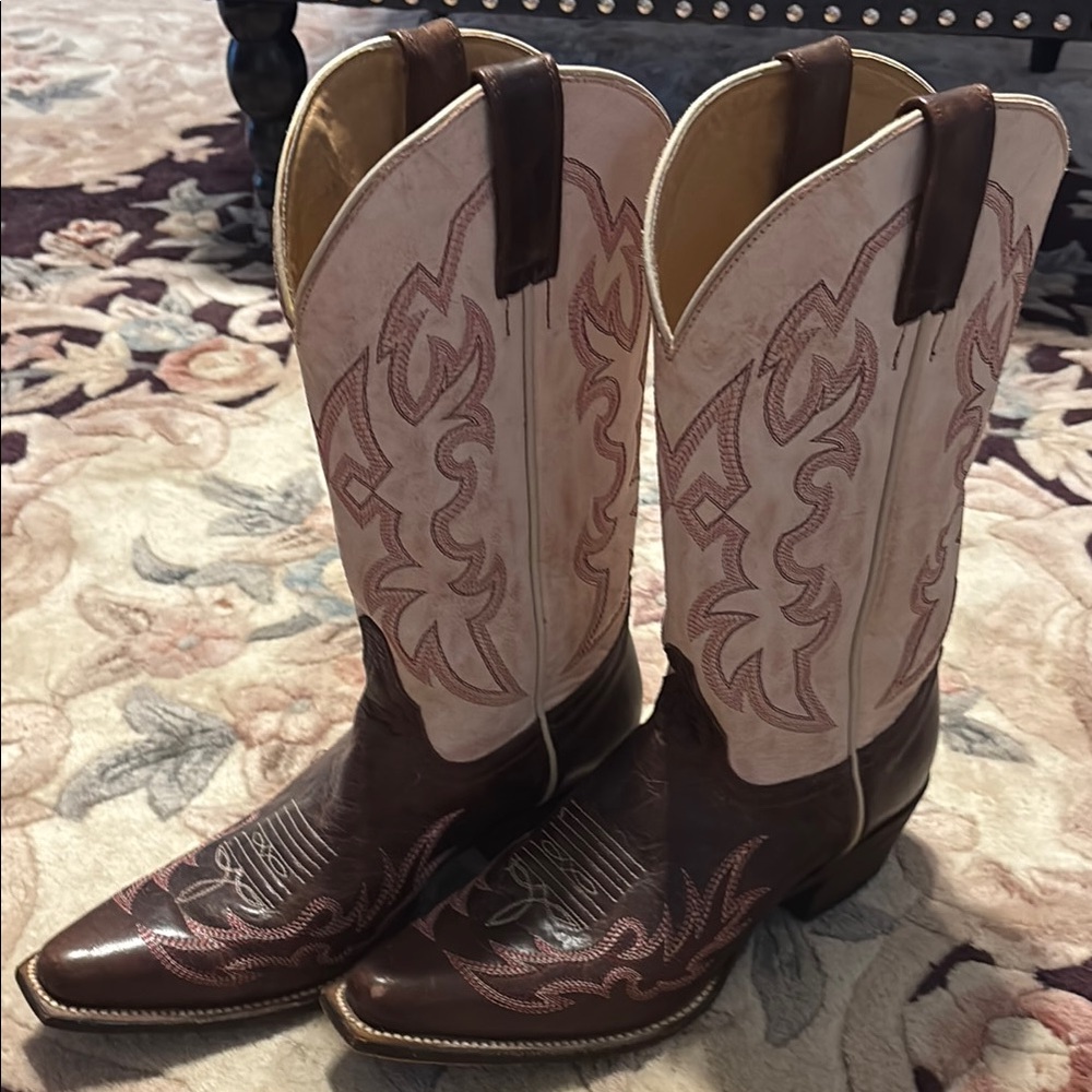 Shyanne Brown and Cream Western Cowboy Boots